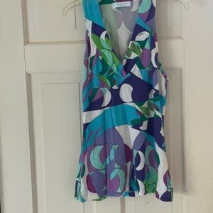EMILIO PUCCI top racer back XL but runs small, M, L.  Multi color and stunning